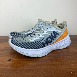 HOKA ONE ONE Men’s Running Shoes Carbon X-SPE Gray Blue Orange Size 10